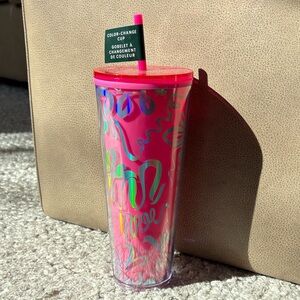 Starbucks Pink and Silver Colour Changing Tumbler